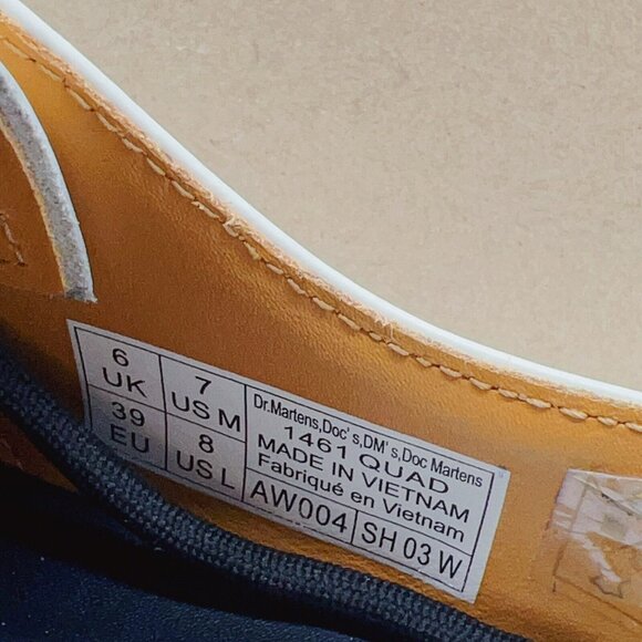 DR. MARTENS 1461 Quad Platform Shoe Oxford White Smooth Leather Womens US 5 EU36 - Picture 12 of 12